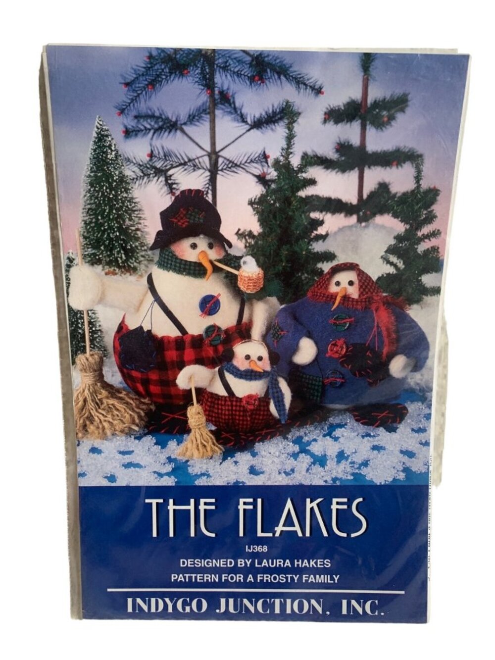 The Flakes Snowman Doll Sewing Pattern Indygo Junction IJ368